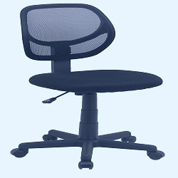 Amazon.com: Amazon Basics Low-Back, Upholstered Mesh, Adjustable, Swivel Computer  Office Desk Chair, Black, 18.7
